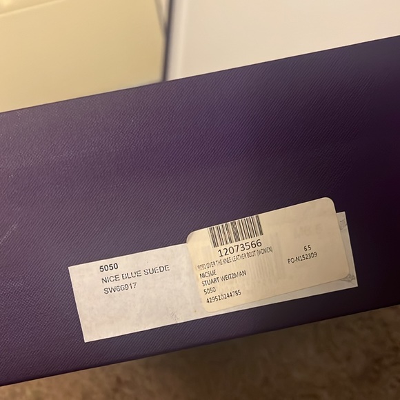 Stuart Weitzman 5050 boots - nice blue suede - Picture 4 of 5
